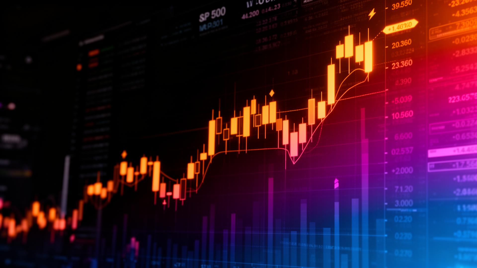 Visualização do mercado americano com gráficos institucionais